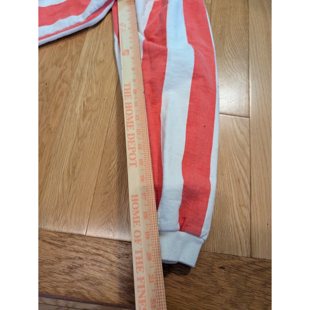 Vtg 90s Neo Sport Striped Hoodie Shirt Surf Skate Grunge Vaporwave Rave OP AOP L - Picture 4 of 7